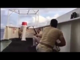 Somali Pirates attacked by Navy forces (Real shooting)